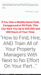 Mobile Screenshot of mobilehomeparkclassroom.com